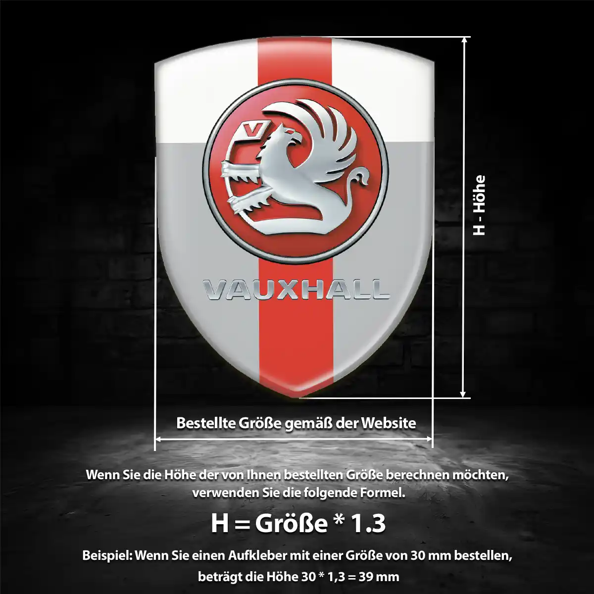 Vauxhall Aufkleber Emblem Wappen Hohe Qualität
