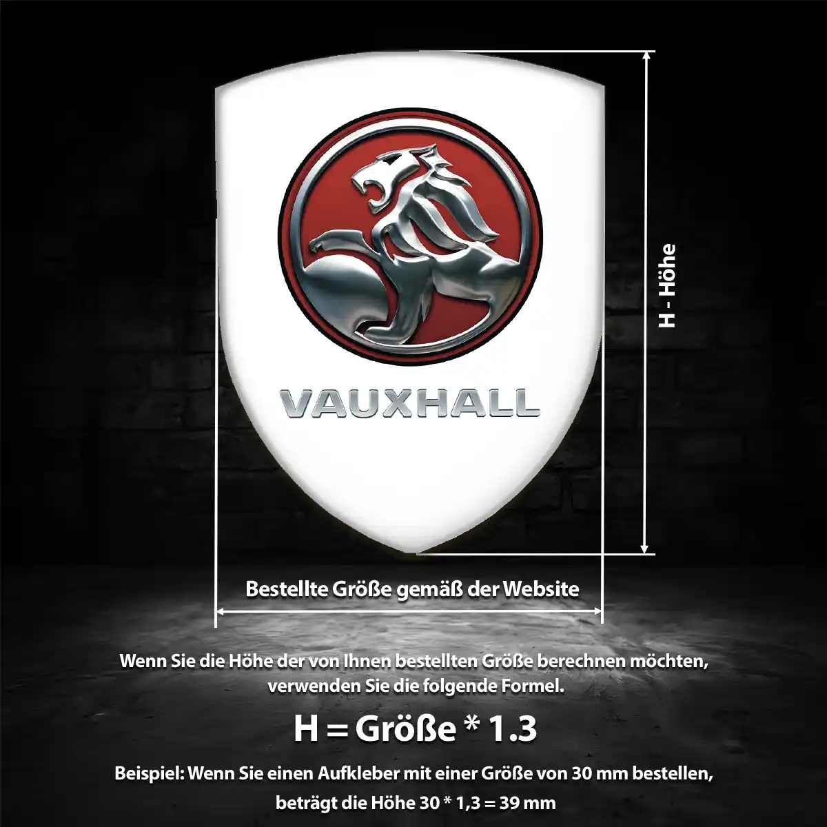 Vauxhall Aufkleber Emblem Wappen Limitierte Auflage