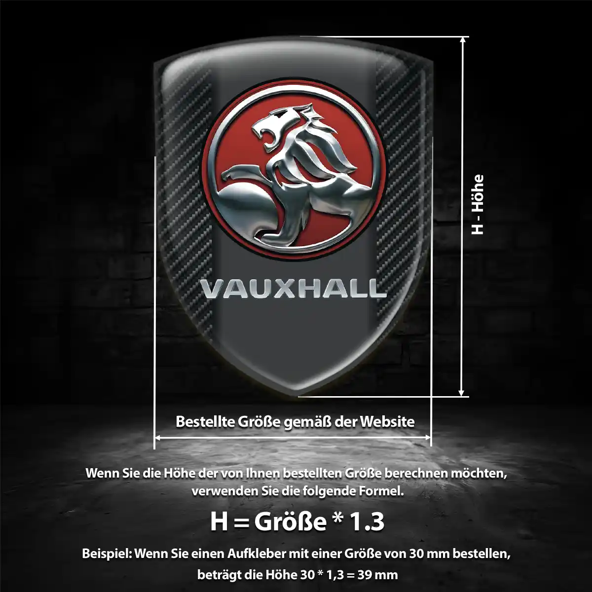 Vauxhall Aufkleber Emblem Wappen Markenedition