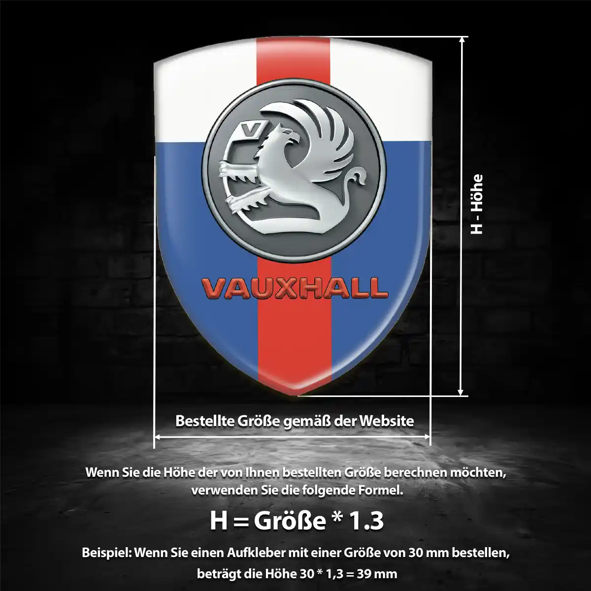Vauxhall Aufkleber Emblem Wappen Modernes Design