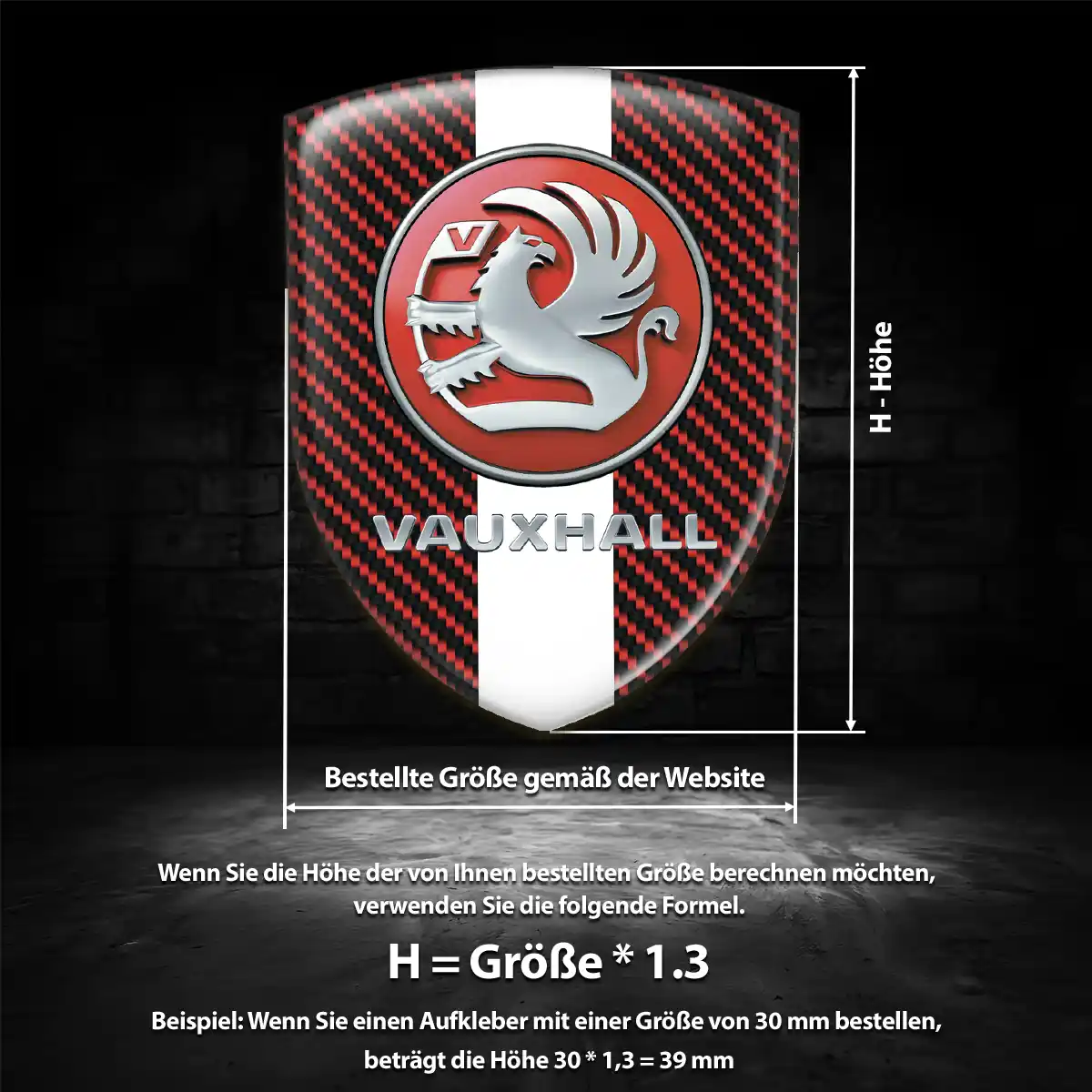 Vauxhall Aufkleber Emblem Wappen Stilvolles Design