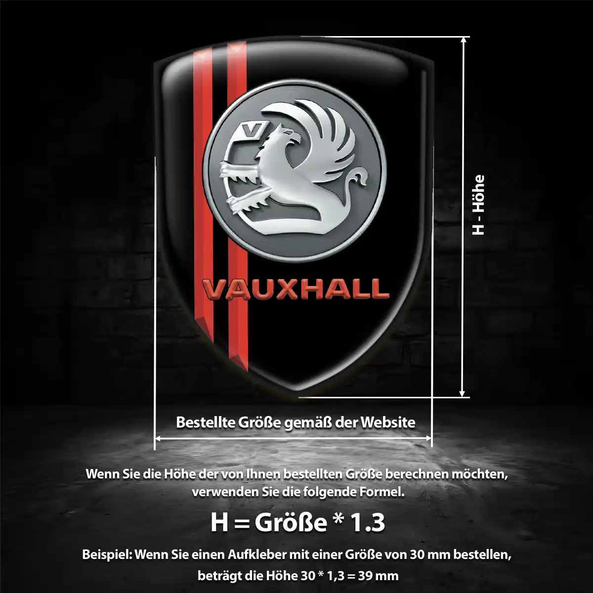Vauxhall Aufkleber Embleme Silikon Ausdrucksstarkes Design
