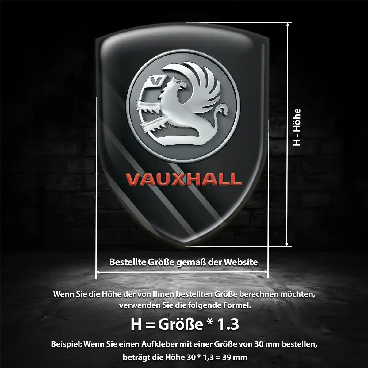 Vauxhall Aufkleber Embleme Silikon Auto Edles Design