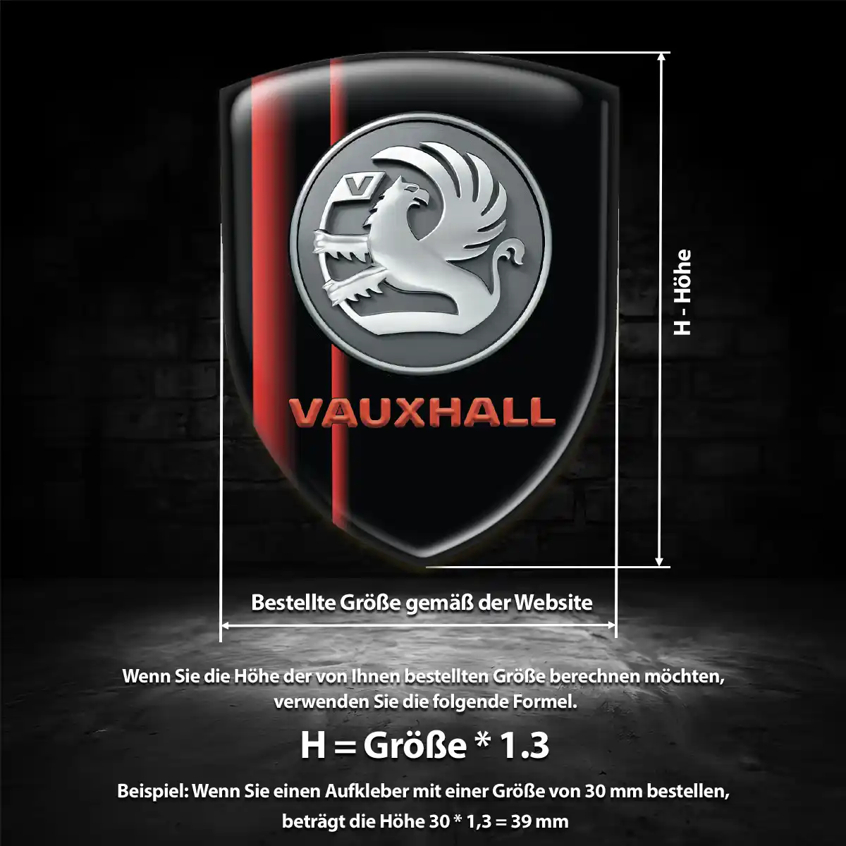 Vauxhall Aufkleber Embleme Silikon Auto Premium-Edition