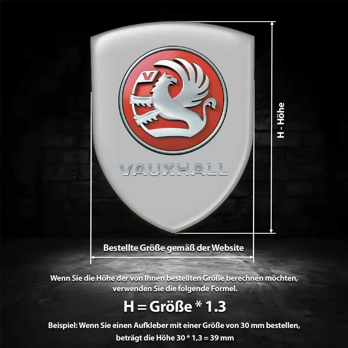 Vauxhall Aufkleber Embleme Silikon Auto Tuningfahrzeug