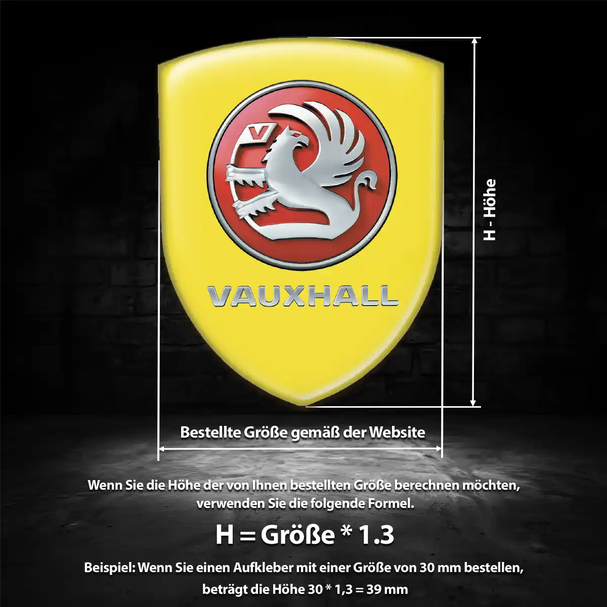 Vauxhall Aufkleber Embleme Silikon Hohe Qualität