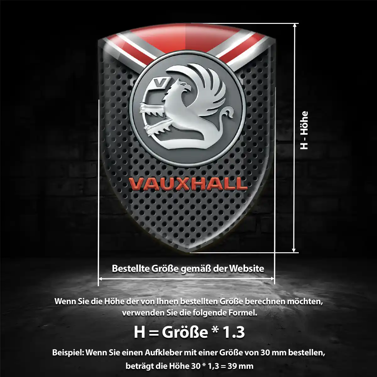 Vauxhall Aufkleber Embleme Silikon Modernes Design