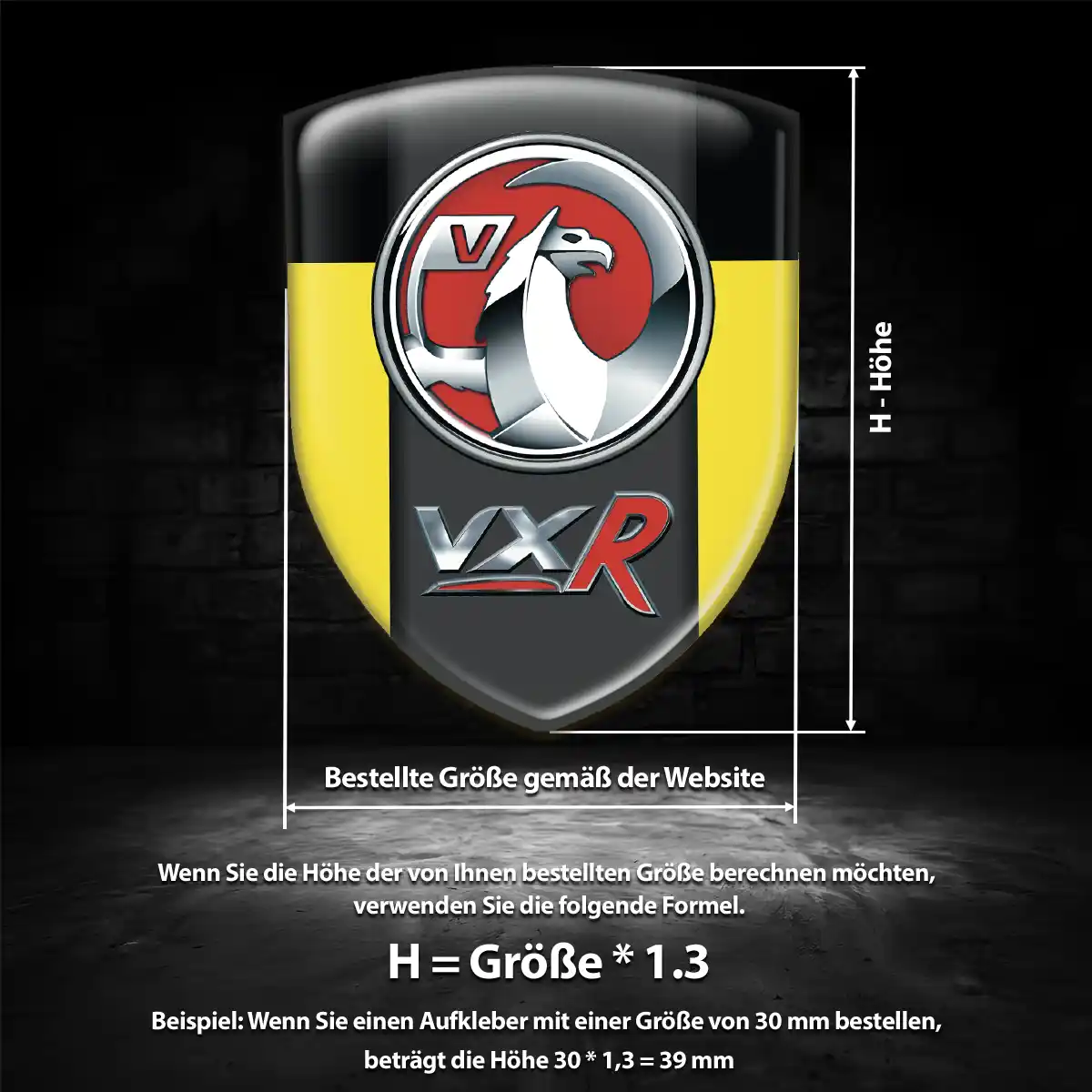 Vauxhall Aufkleber Embleme Silikon Tuningfahrzeug