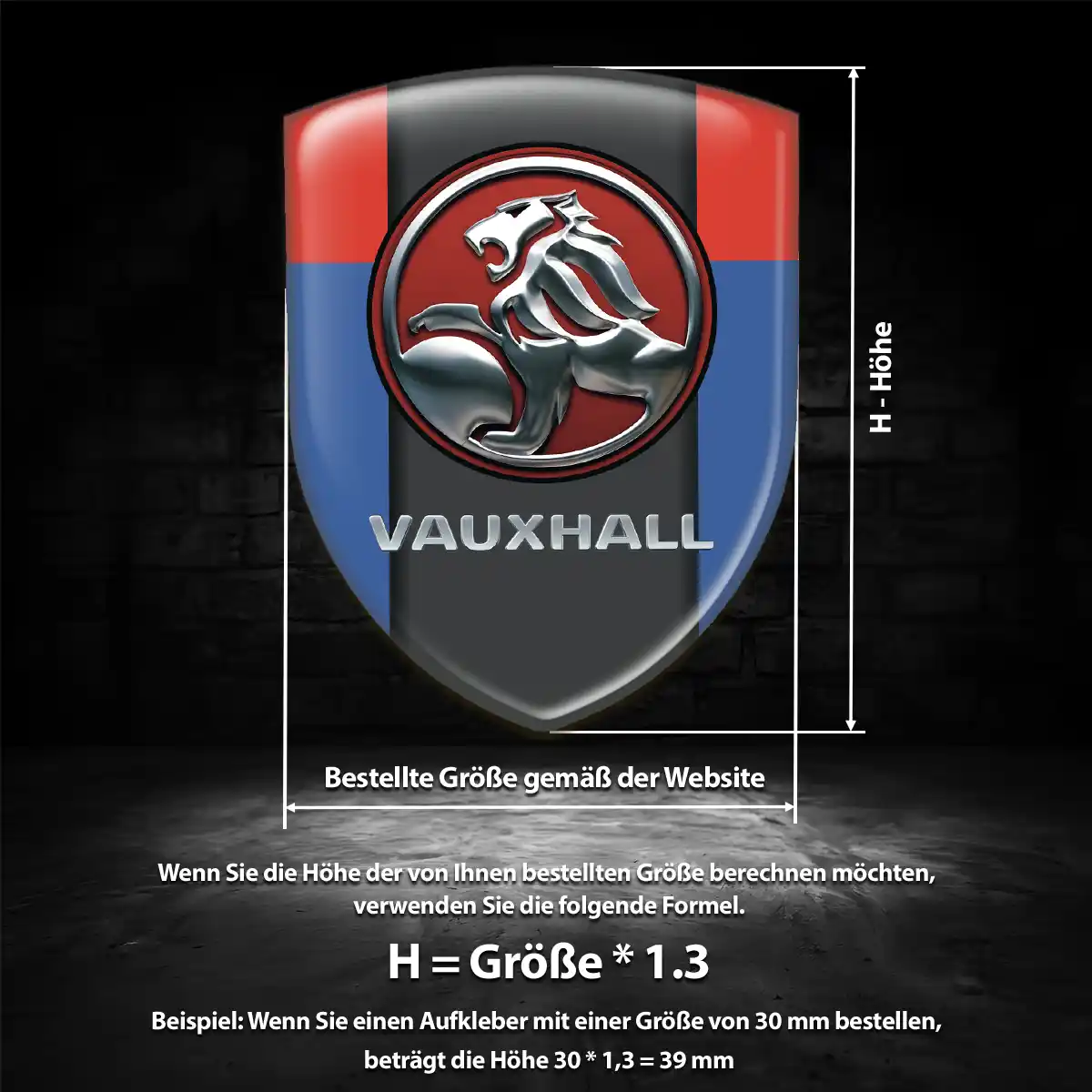 Vauxhall Aufkleber Erstklassige Qualität
