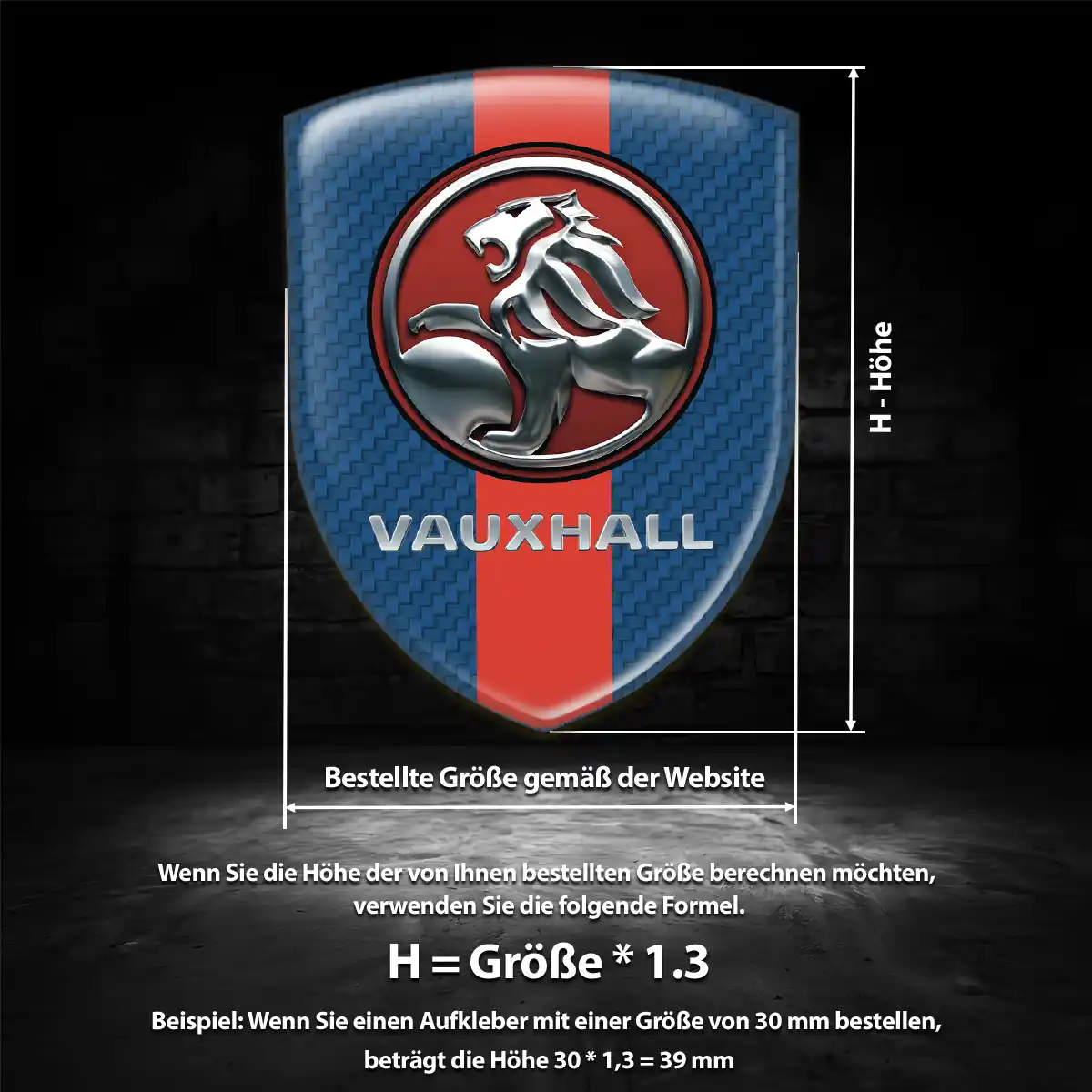 Vauxhall Aufkleber Premiumqualität