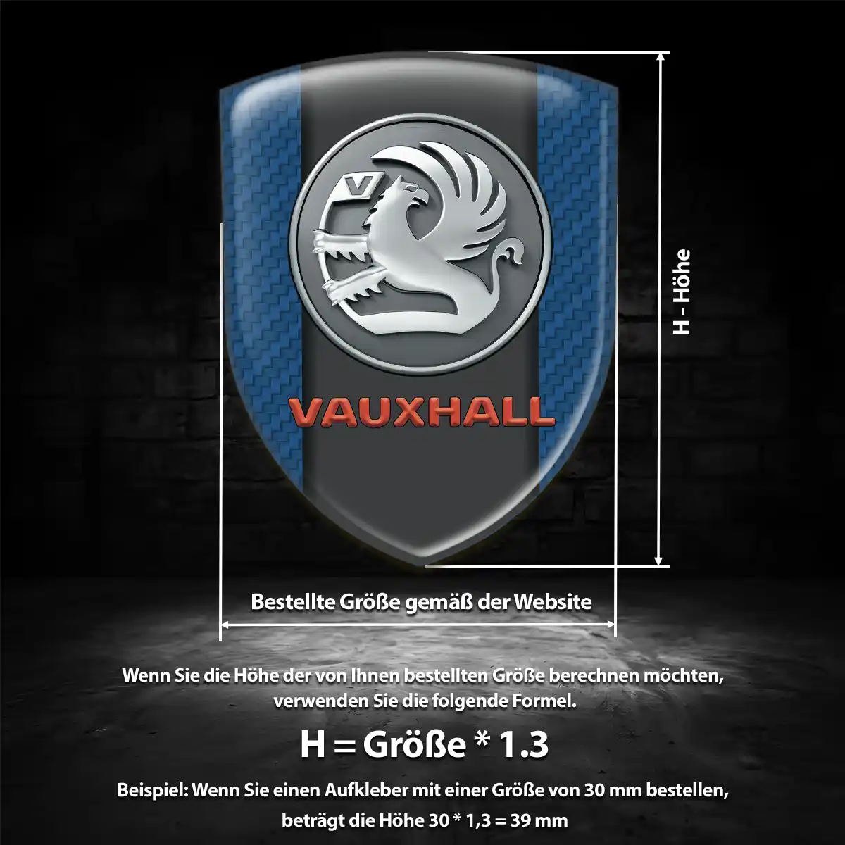 Vauxhall Aufkleber Silikon Embleme Auto Edles Design