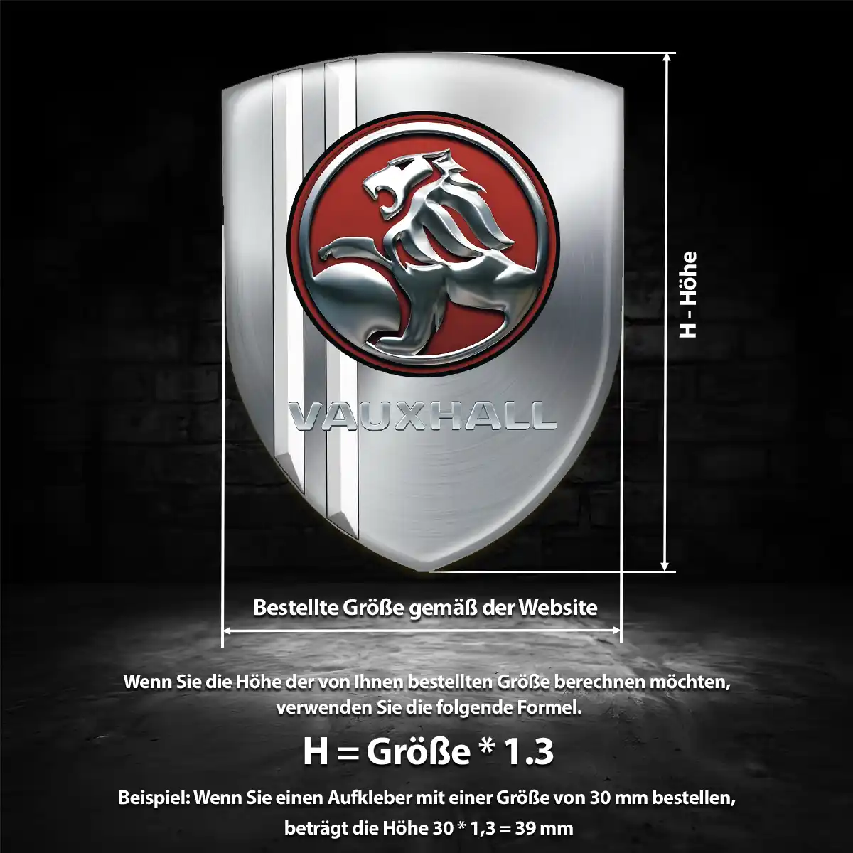 Vauxhall Aufkleber Silikon Embleme Interieurdesign
