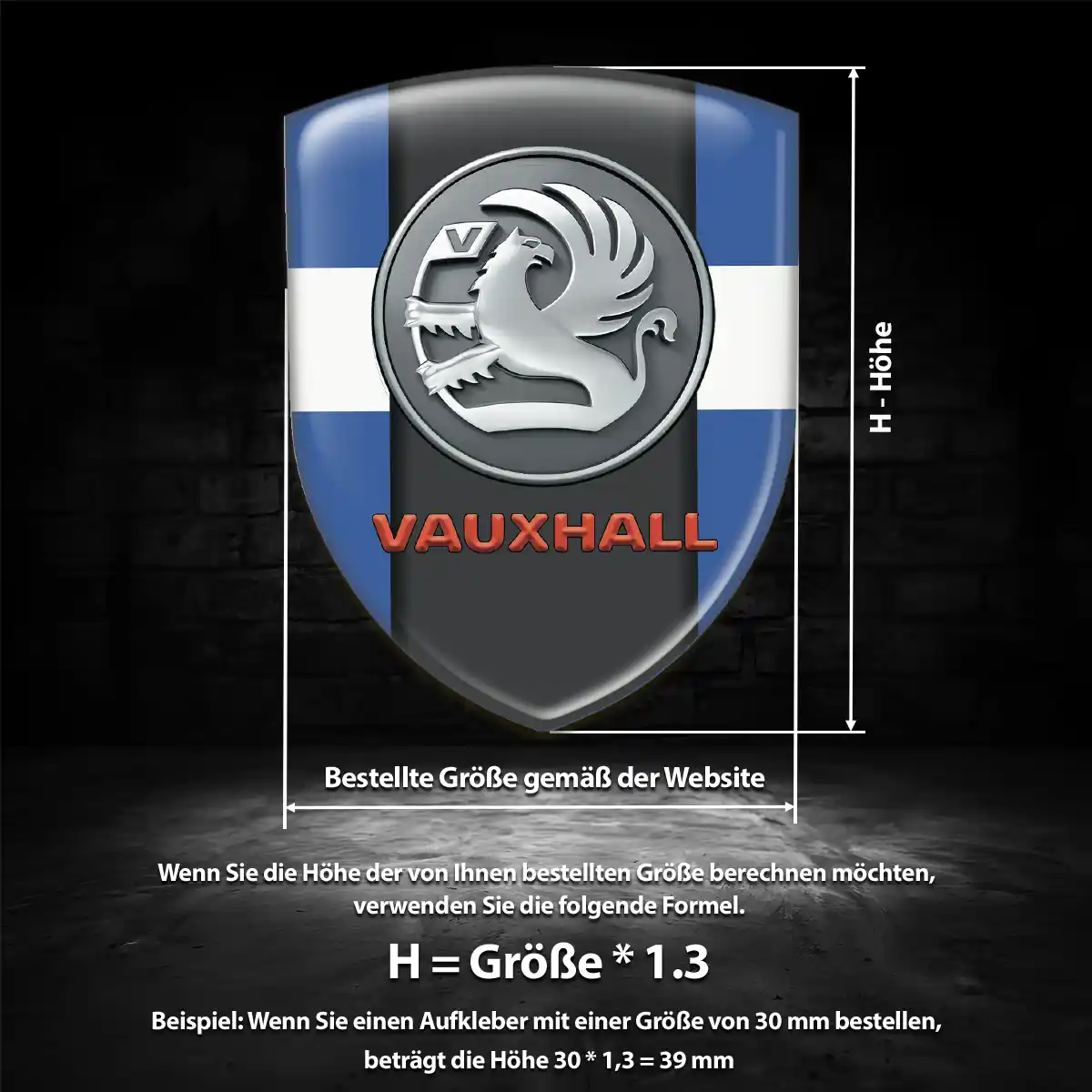 Vauxhall Aufkleber Silikon Embleme Modernes Design