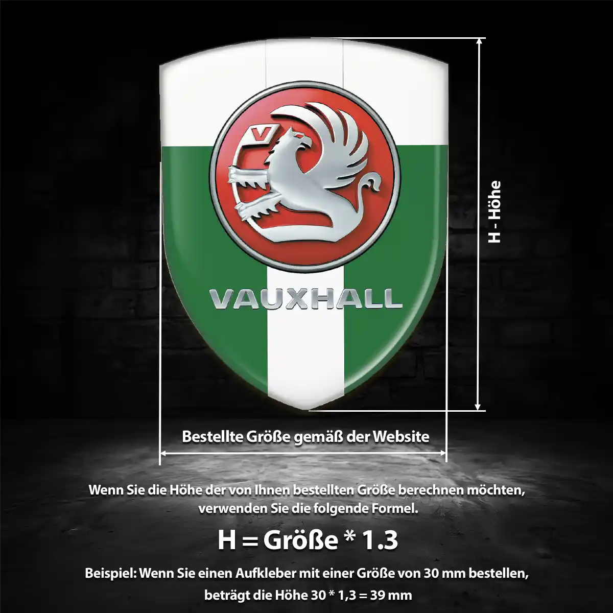Vauxhall Aufkleber Wappen Ausdrucksstarkes Design