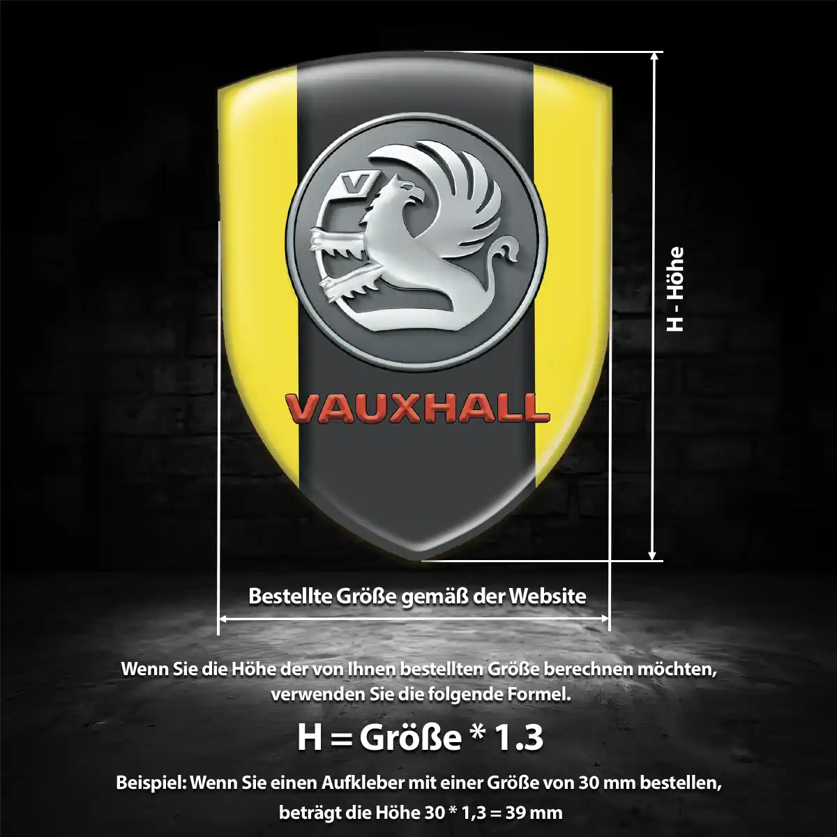 Vauxhall Aufkleber Wappen Auto Anspruchsvolles Design