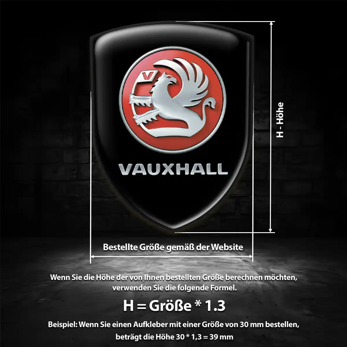 Vauxhall Aufkleber Wappen Auto Ausdrucksstarkes Design