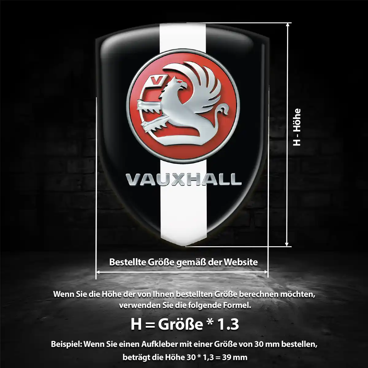 Vauxhall Aufkleber Wappen Auto Edles Design