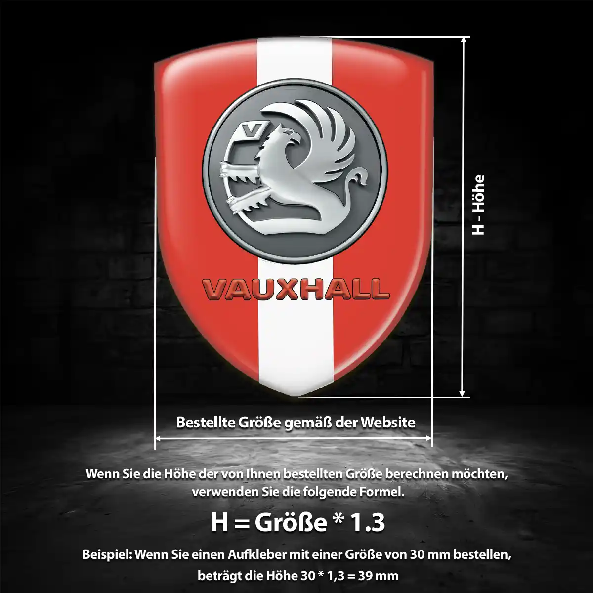 Vauxhall Aufkleber Wappen Auto Hohe Qualität