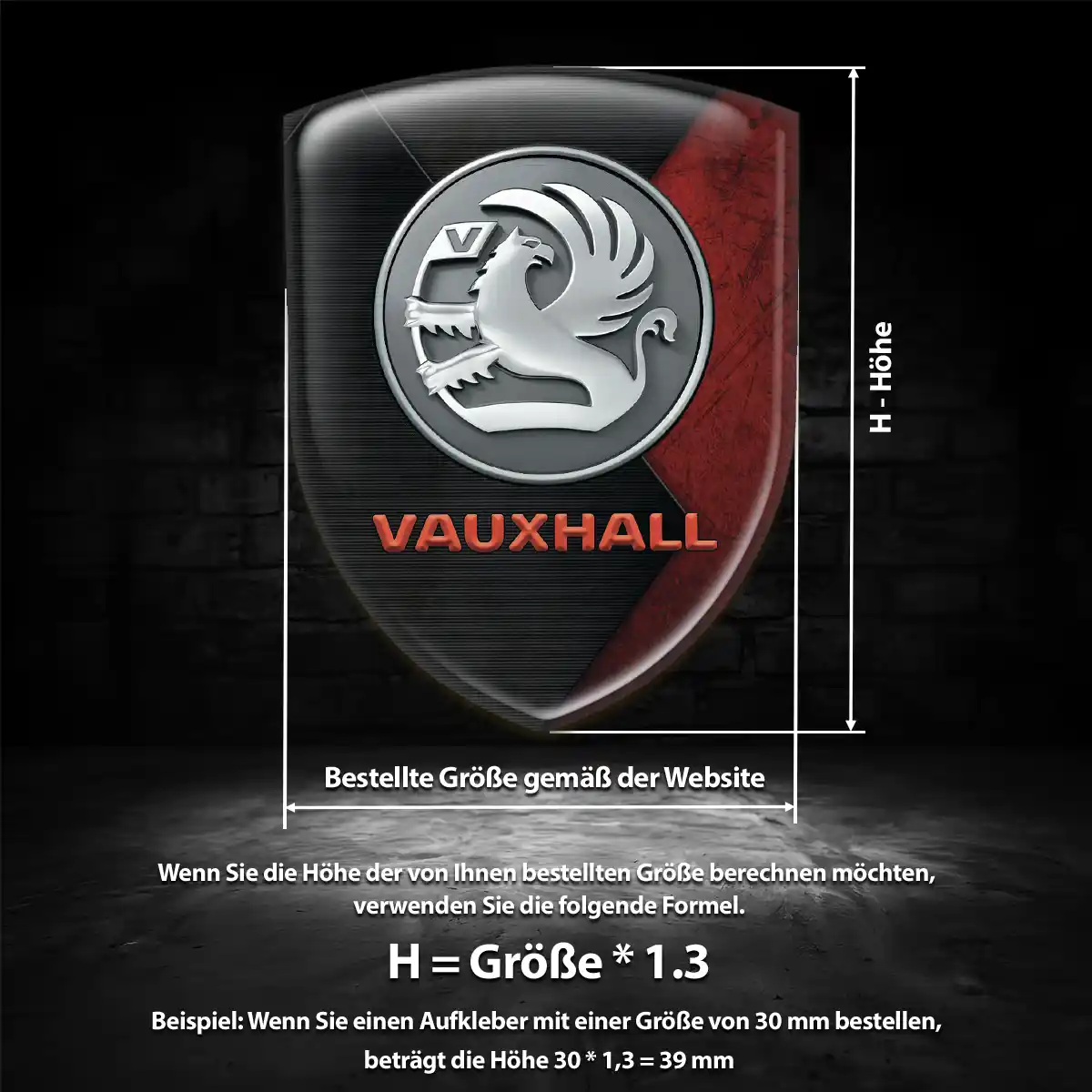 Vauxhall Aufkleber Wappen Auto Limitierte Auflage