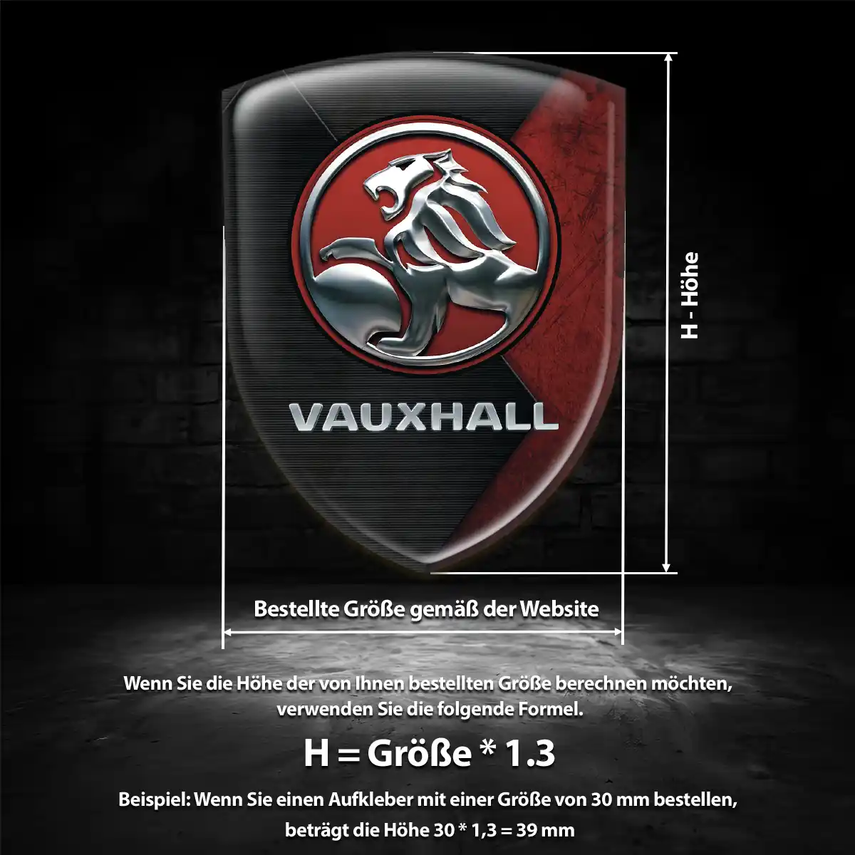 Vauxhall Aufkleber Wappen Edles Design