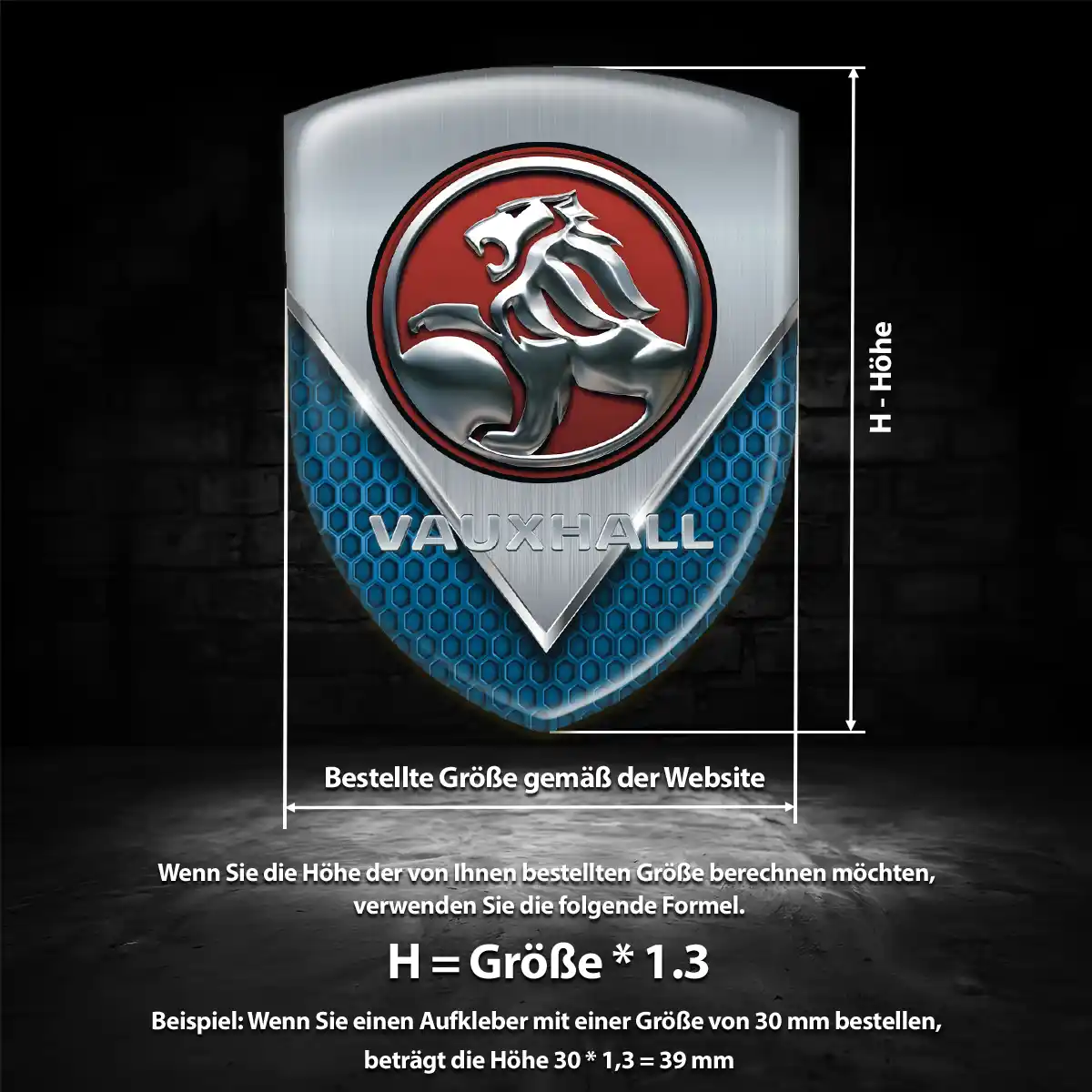 Vauxhall Aufkleber Wappen Emblem Anspruchsvolles Design