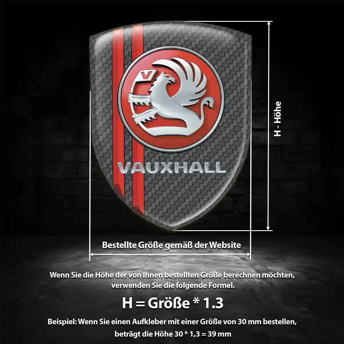 Vauxhall Aufkleber Wappen Emblem Auto Luxus-Edition