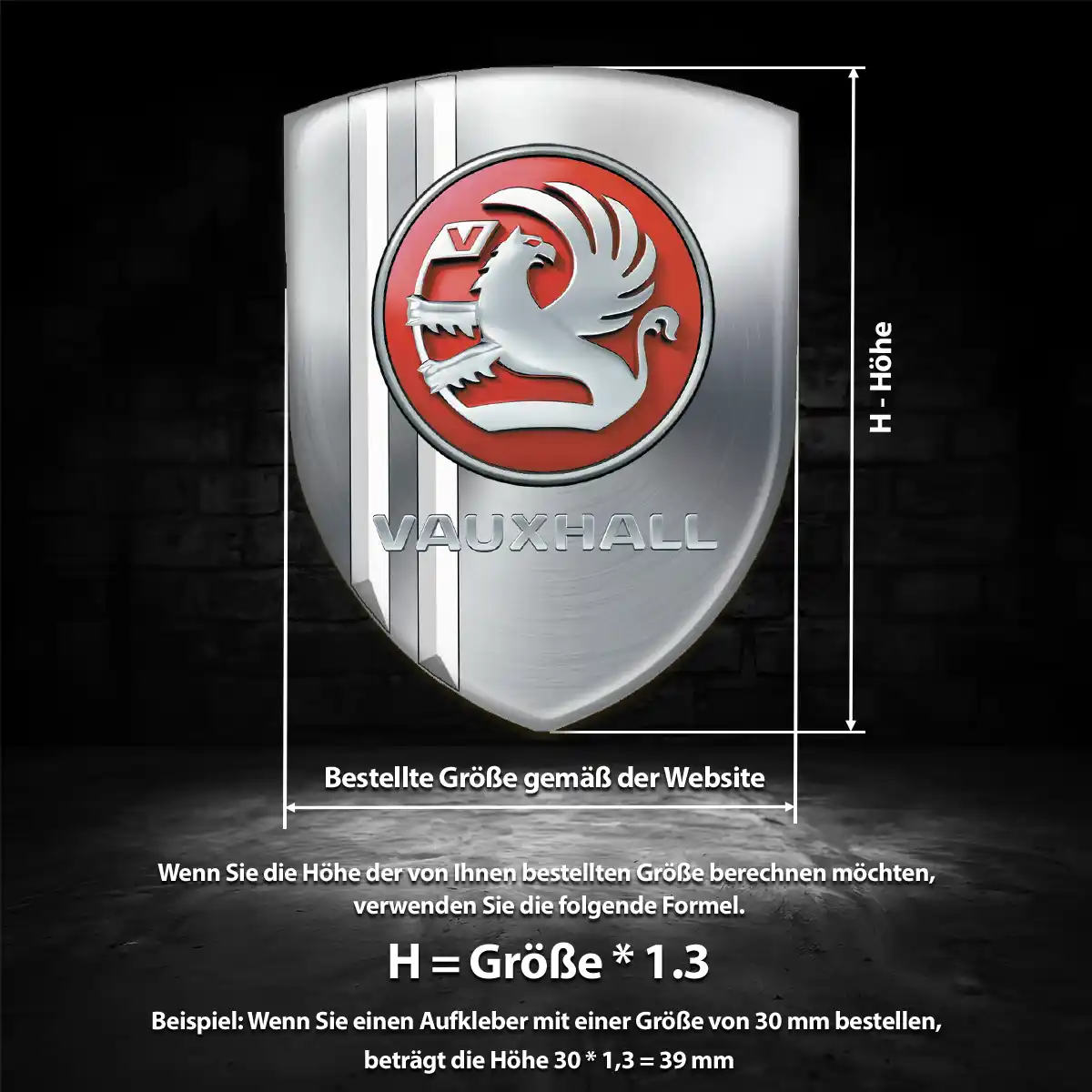 Vauxhall Aufkleber Wappen Emblem Elegantes Design