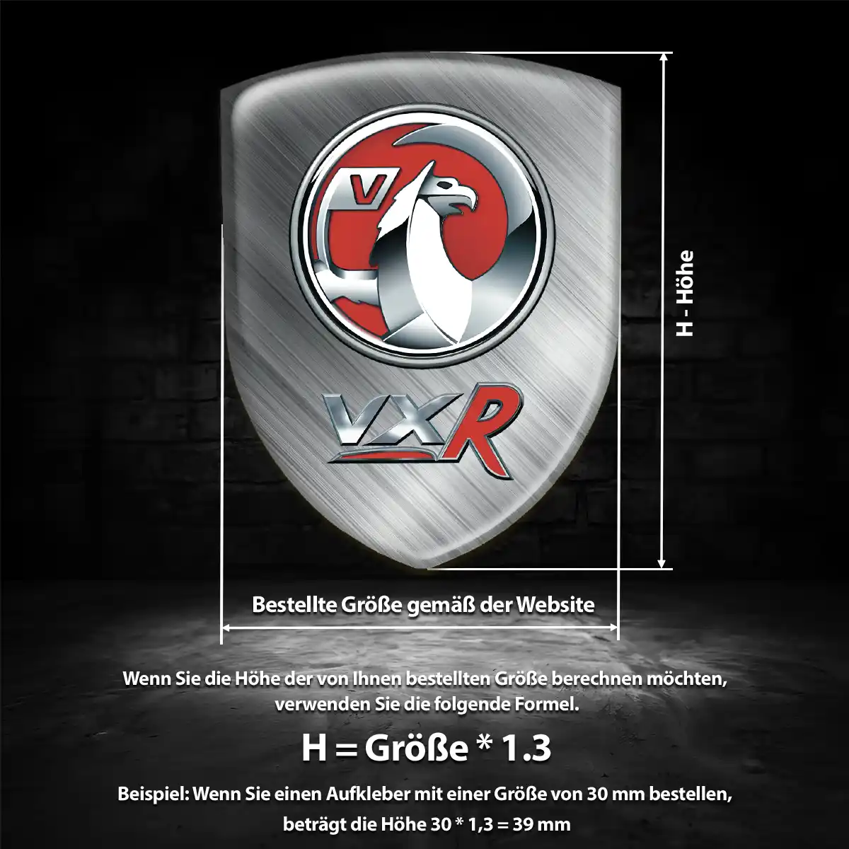 Vauxhall Aufkleber Wappen Emblem Hochwertiges Harz