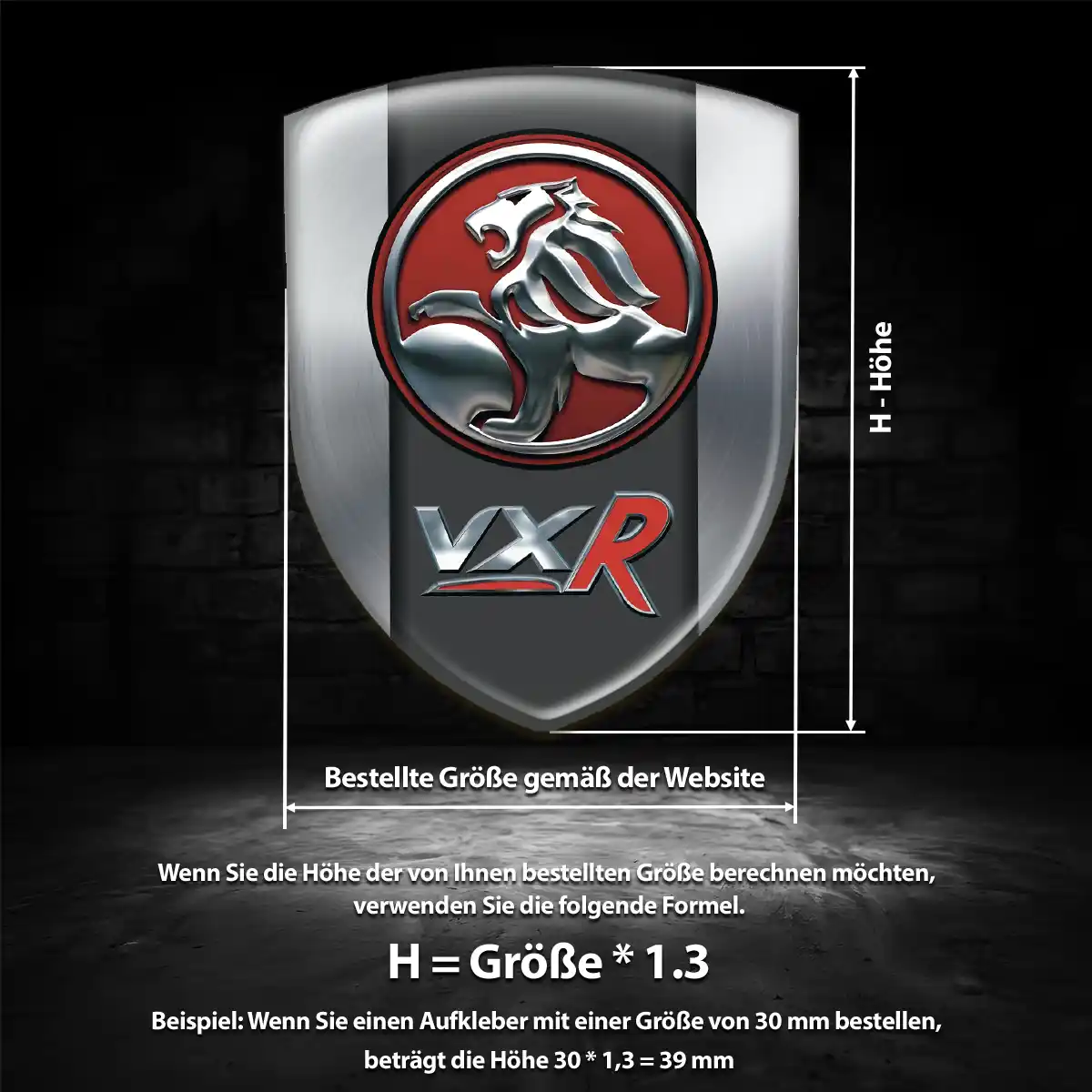 Vauxhall Aufkleber Wappen Emblem Interieurdesign