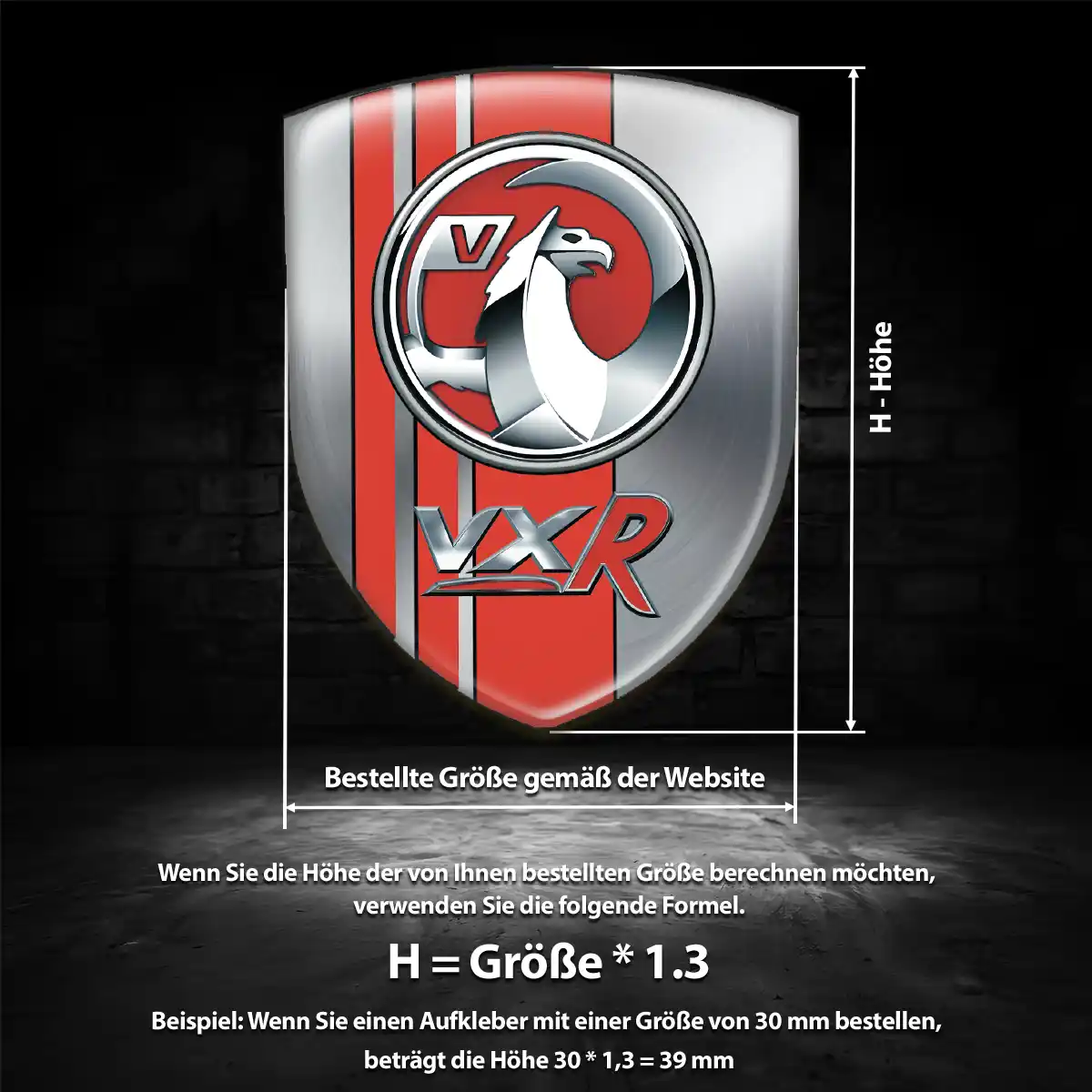 Vauxhall Aufkleber Wappen Emblem Luxus-Edition