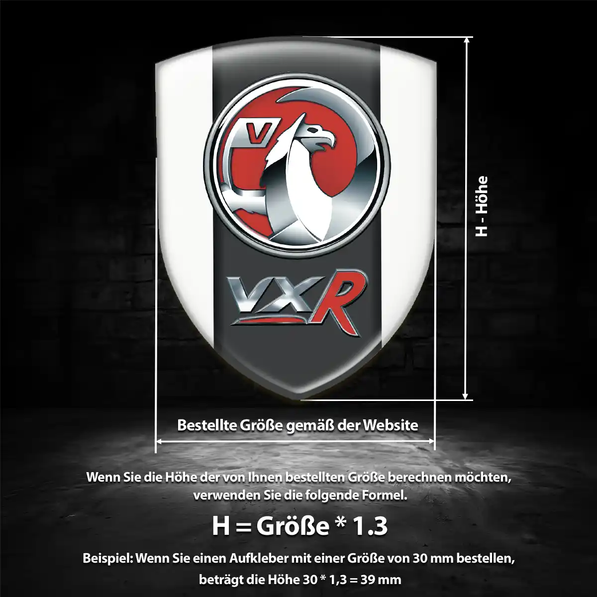 Vauxhall Aufkleber Wappen Emblem Premium-Edition