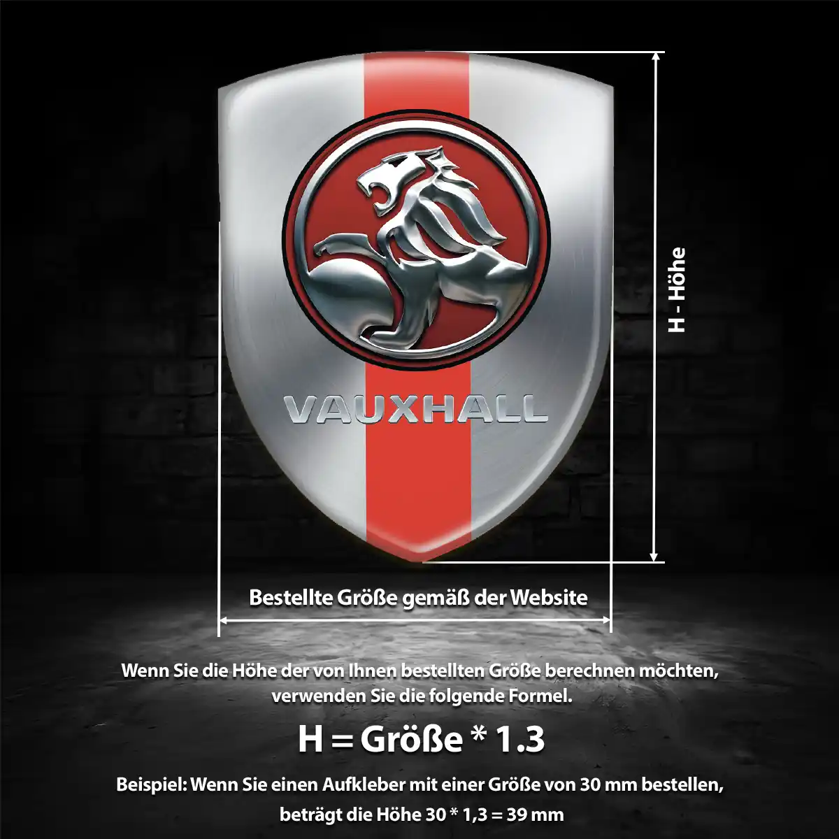 Vauxhall Aufkleber Wappen Emblem Stilvolles Design