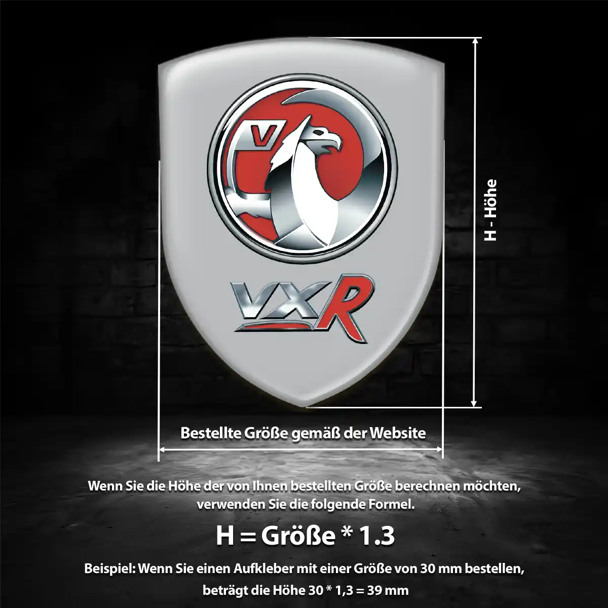 Vauxhall Aufkleber Wappen Hochwertiges Harz