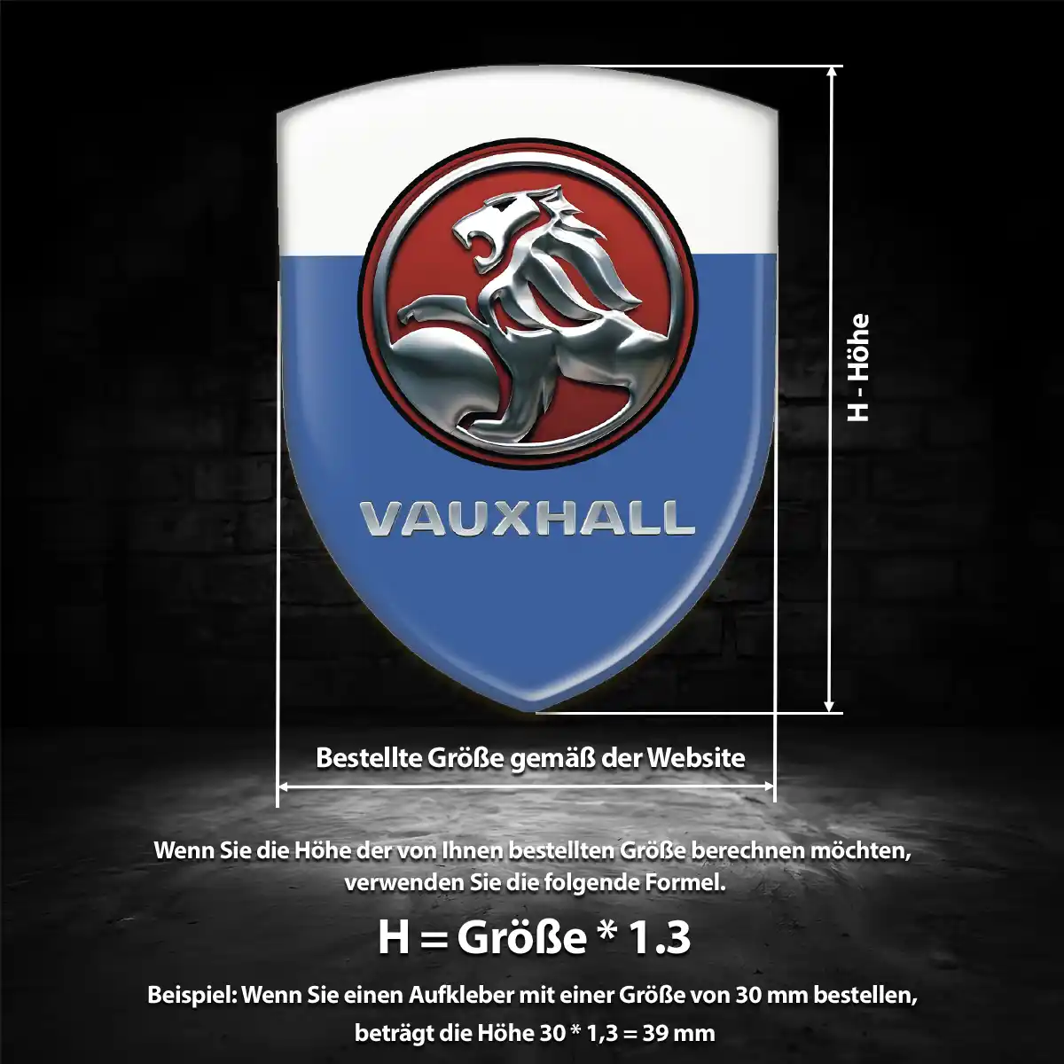 Vauxhall Aufkleber Wappen Interieurdesign