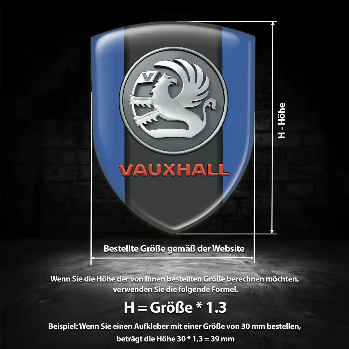 Vauxhall Emblem Aufkleber Ausdrucksstarkes Design
