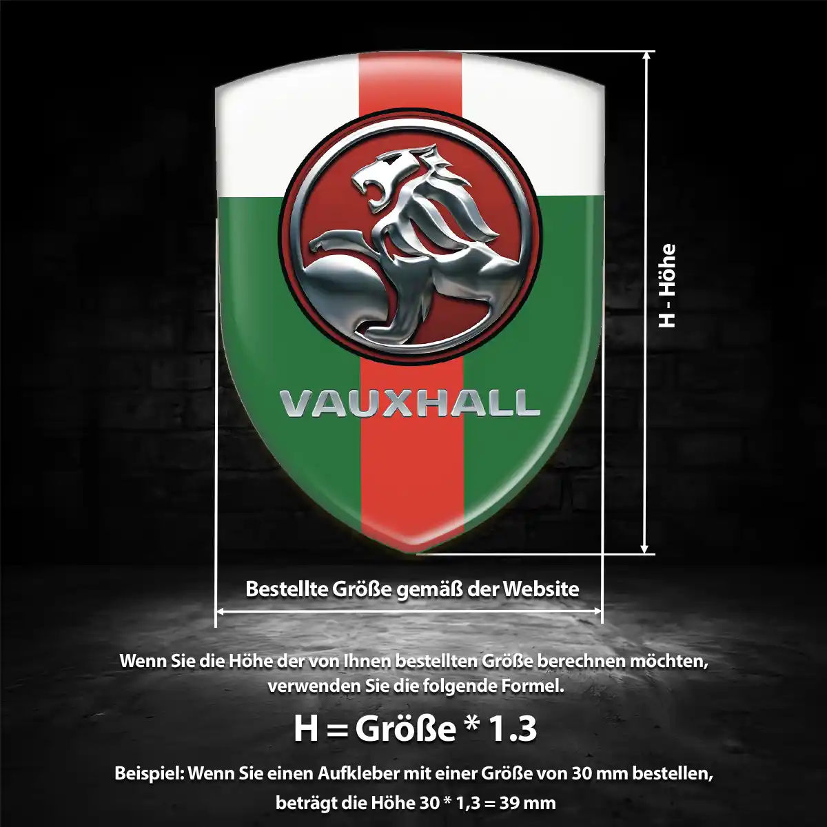 Vauxhall Emblem Aufkleber Auto Hochwertiges Harz