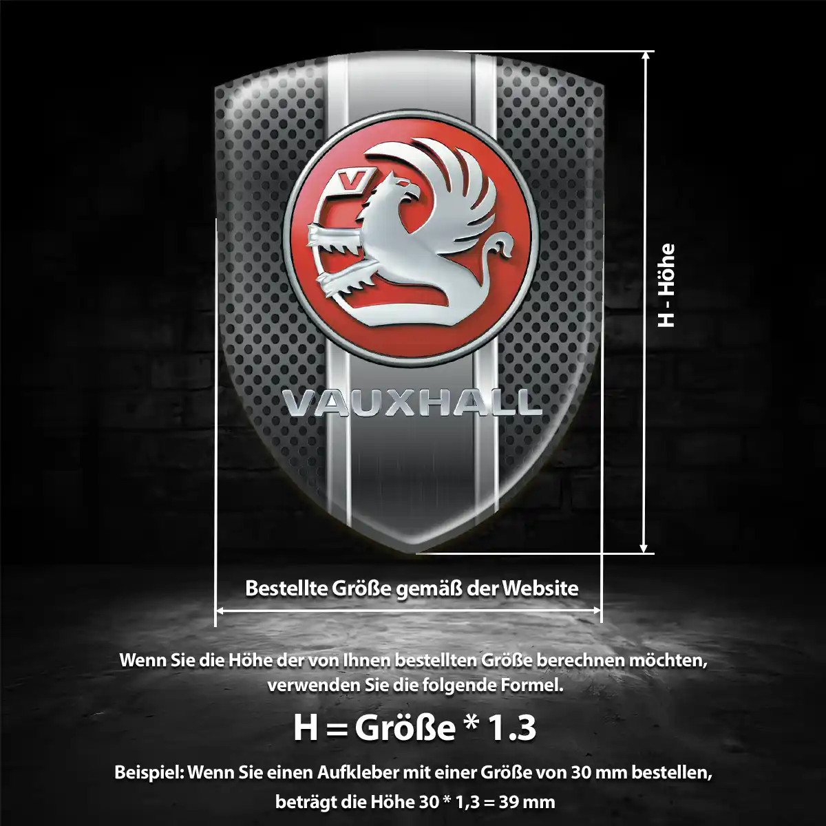 Vauxhall Emblem Aufkleber Auto Limitierte Auflage