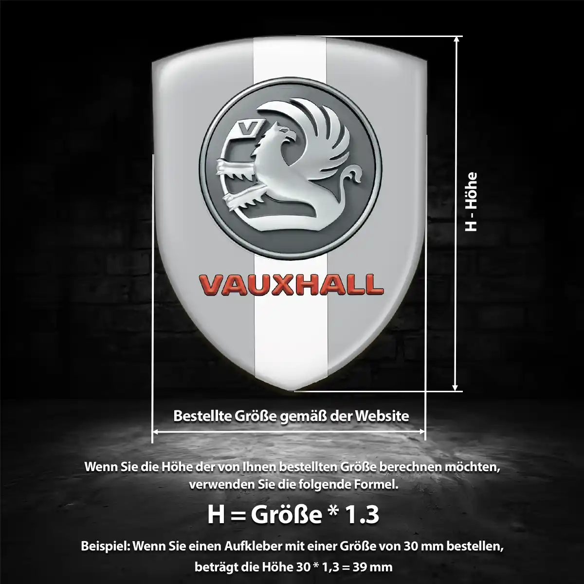 Vauxhall Emblem Aufkleber Auto Luxus-Edition
