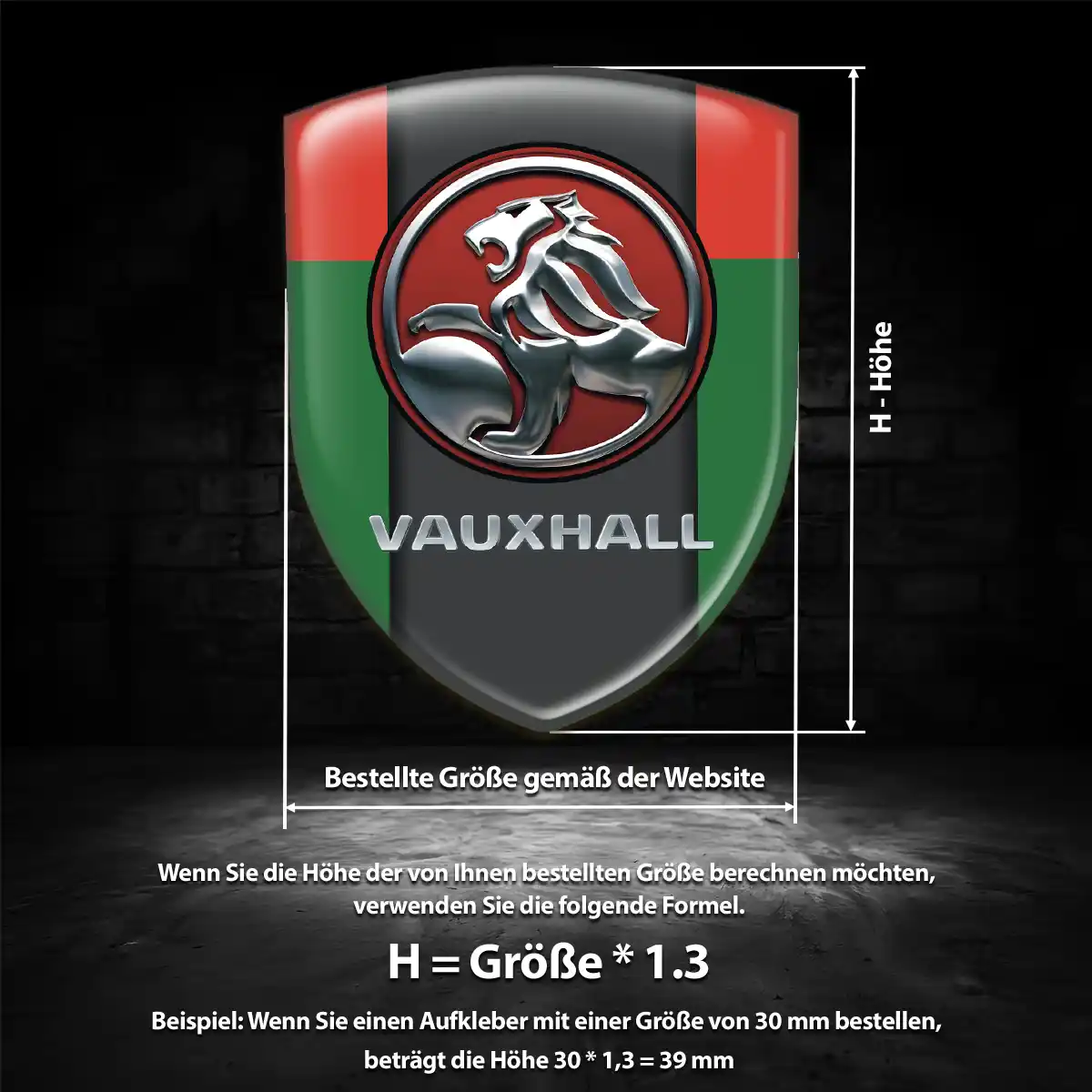 Vauxhall Emblem Aufkleber Auto Premium-Edition