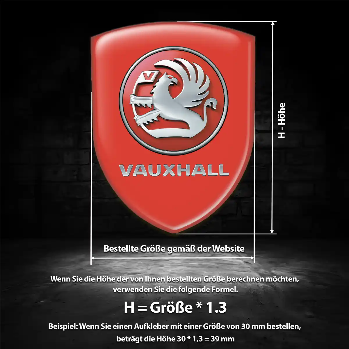 Vauxhall Emblem Aufkleber Edles Design