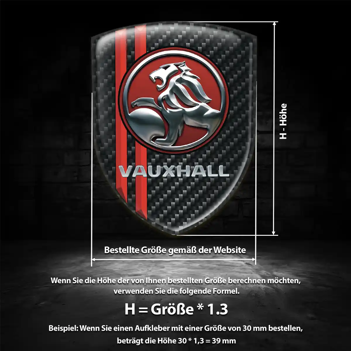 Vauxhall Emblem Aufkleber Erstklassige Qualität