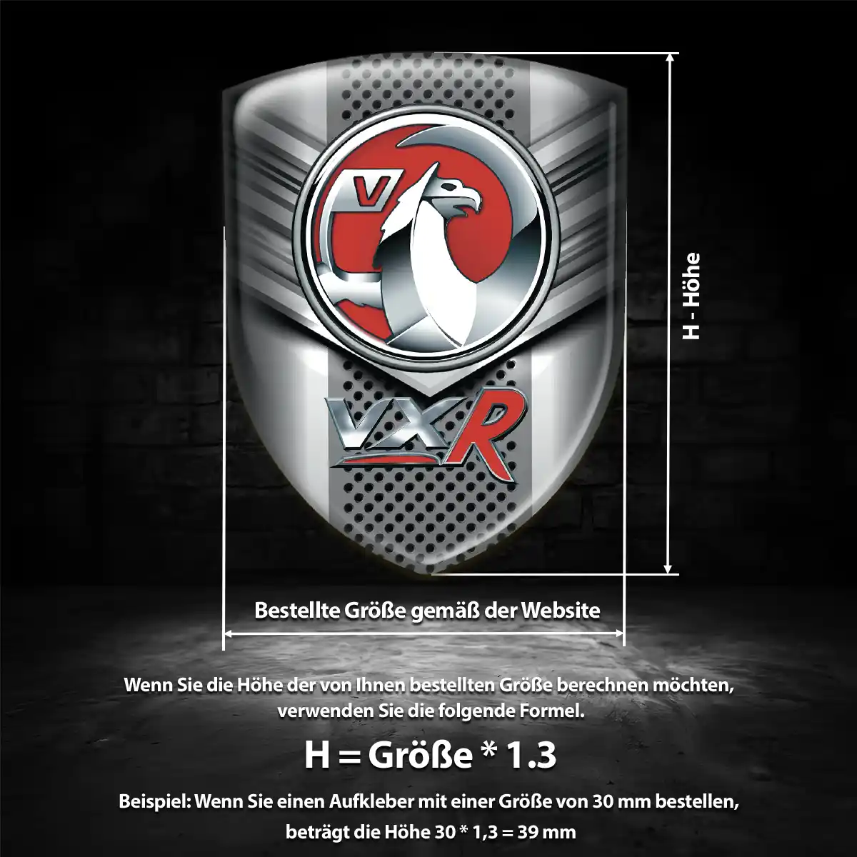 Vauxhall Emblem Aufkleber Hochwertiges Harz