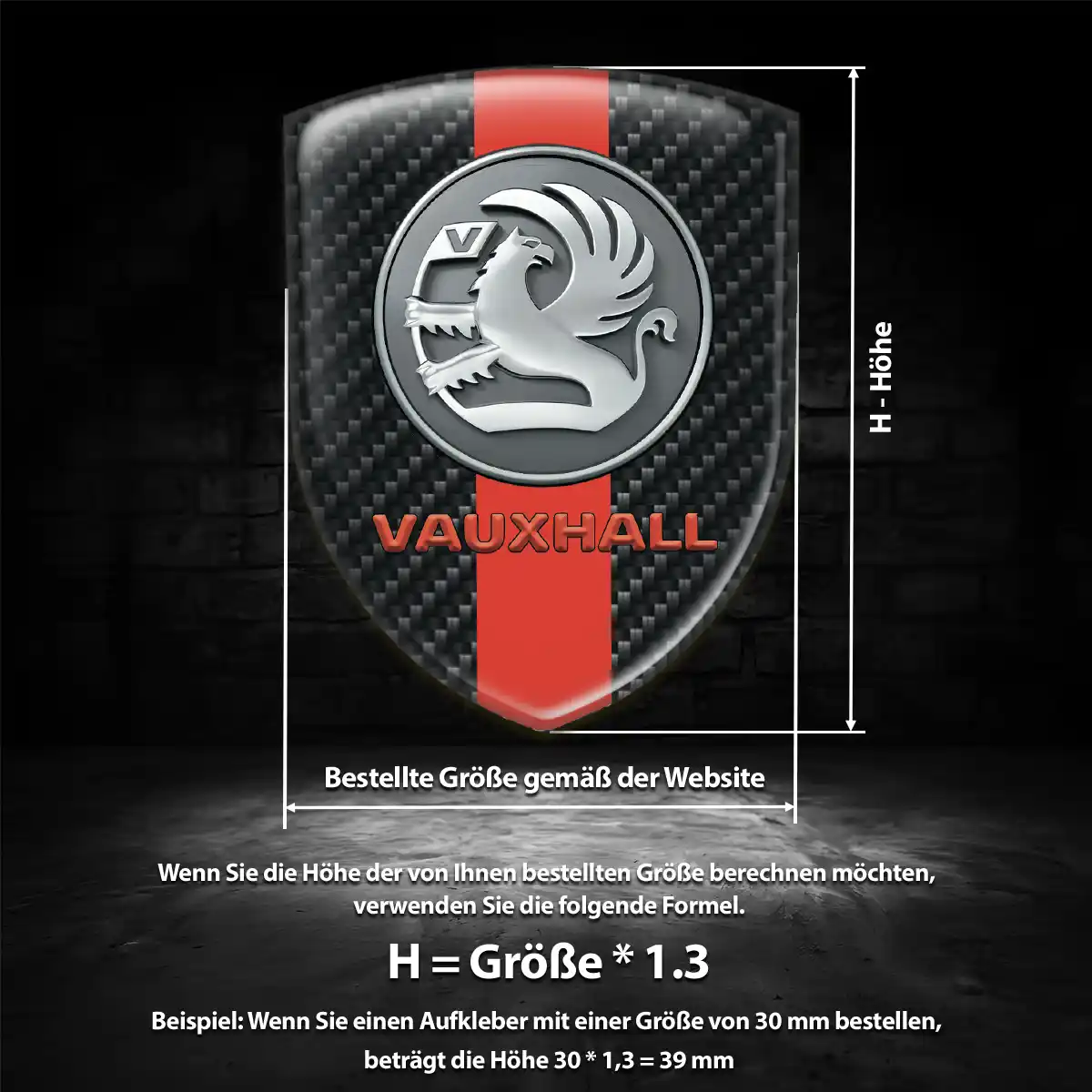 Vauxhall Emblem Aufkleber Tuningfahrzeug