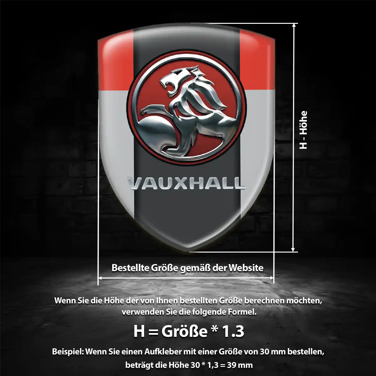 Vauxhall Emblem Aufkleber Wappen Anspruchsvolles Design