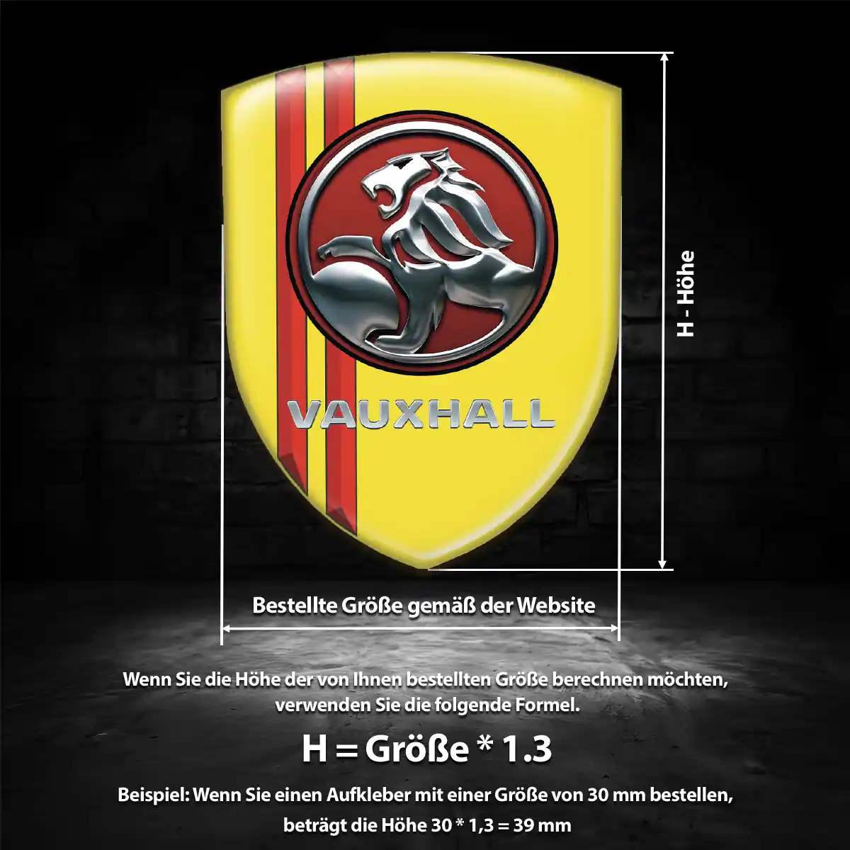 Vauxhall Emblem Aufkleber Wappen Auto Hohe Qualität