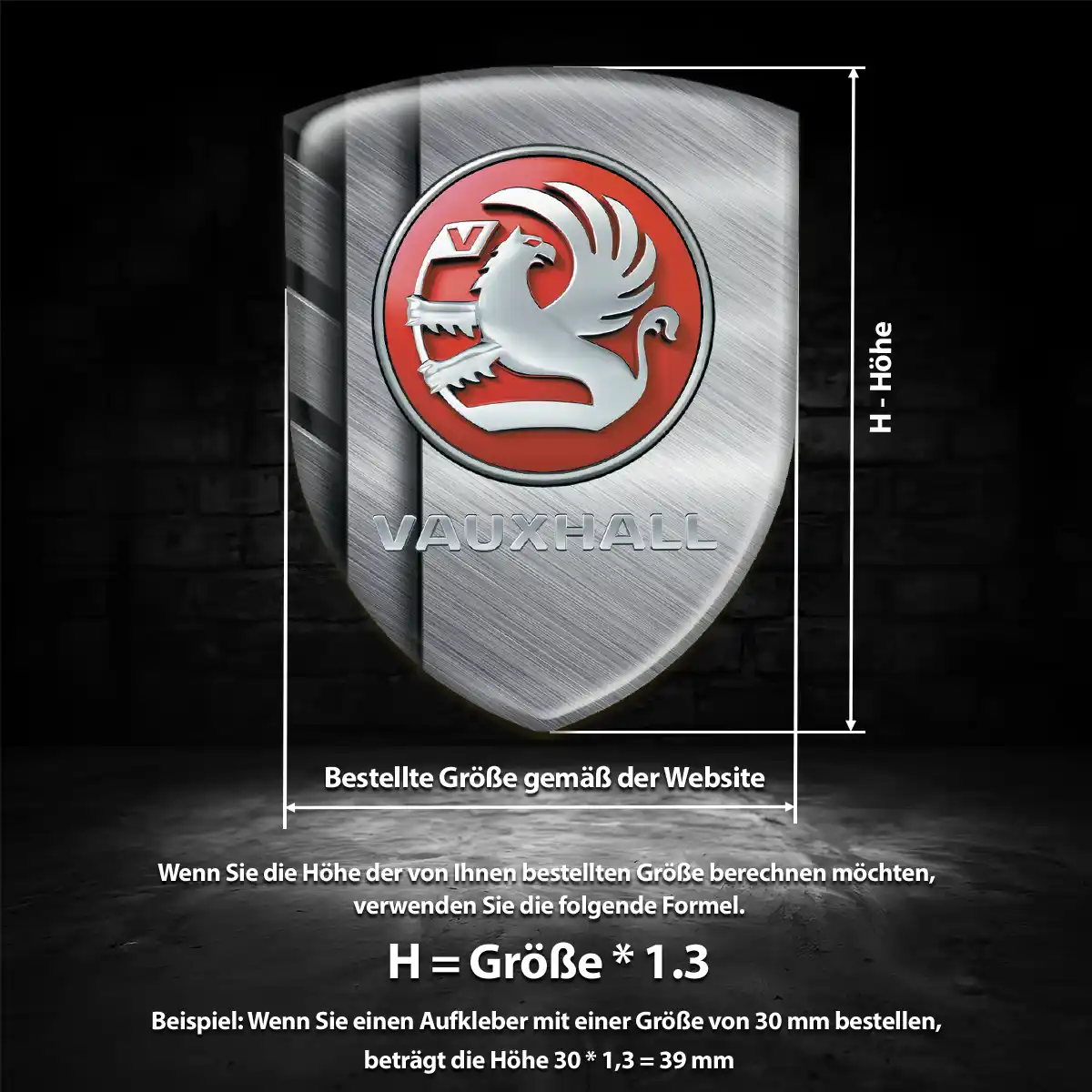 Vauxhall Emblem Aufkleber Wappen Auto Luxus-Edition