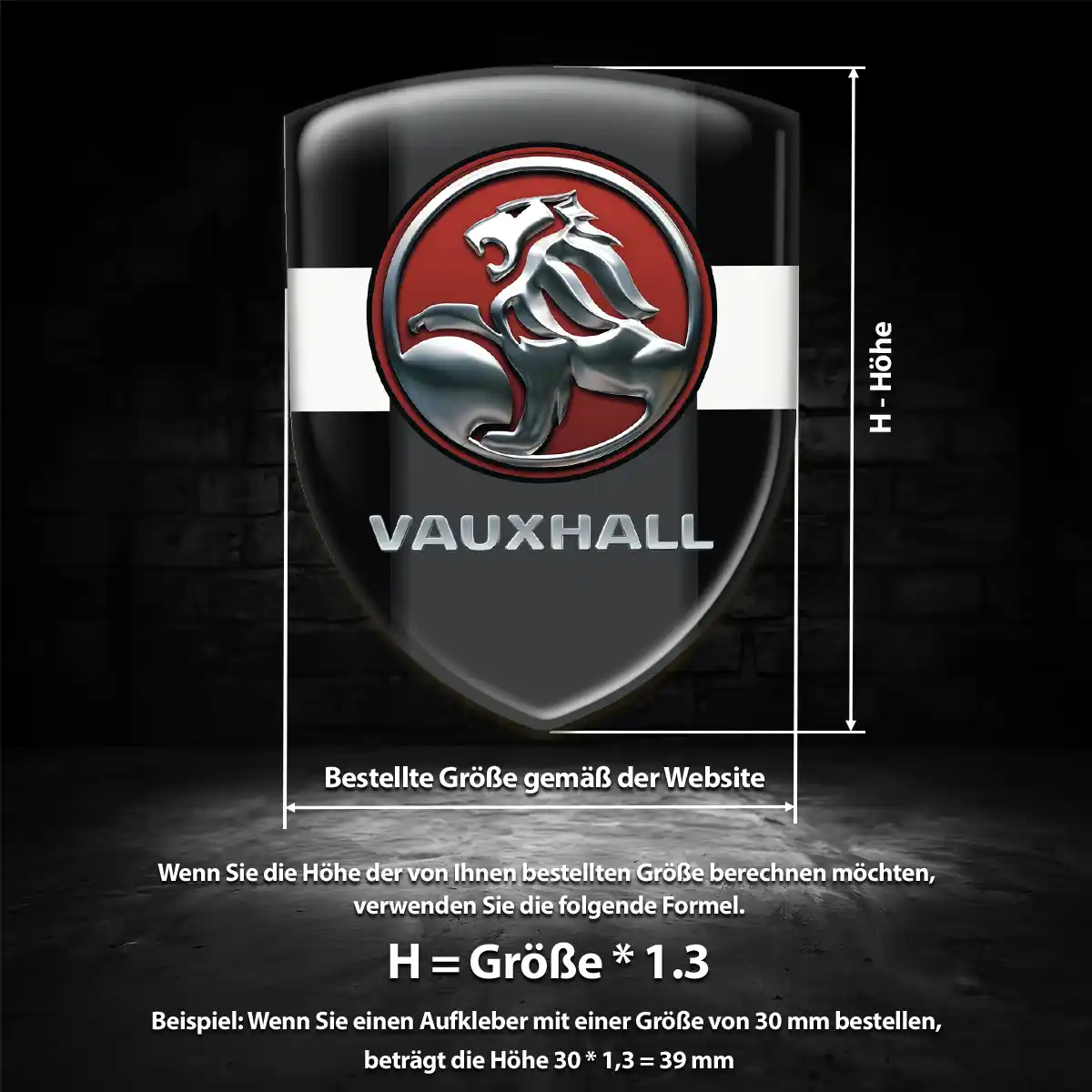 Vauxhall Emblem Aufkleber Wappen Auto Tuningfahrzeug