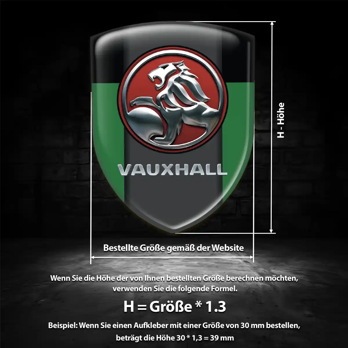 Vauxhall Emblem Aufkleber Wappen Hohe Qualität