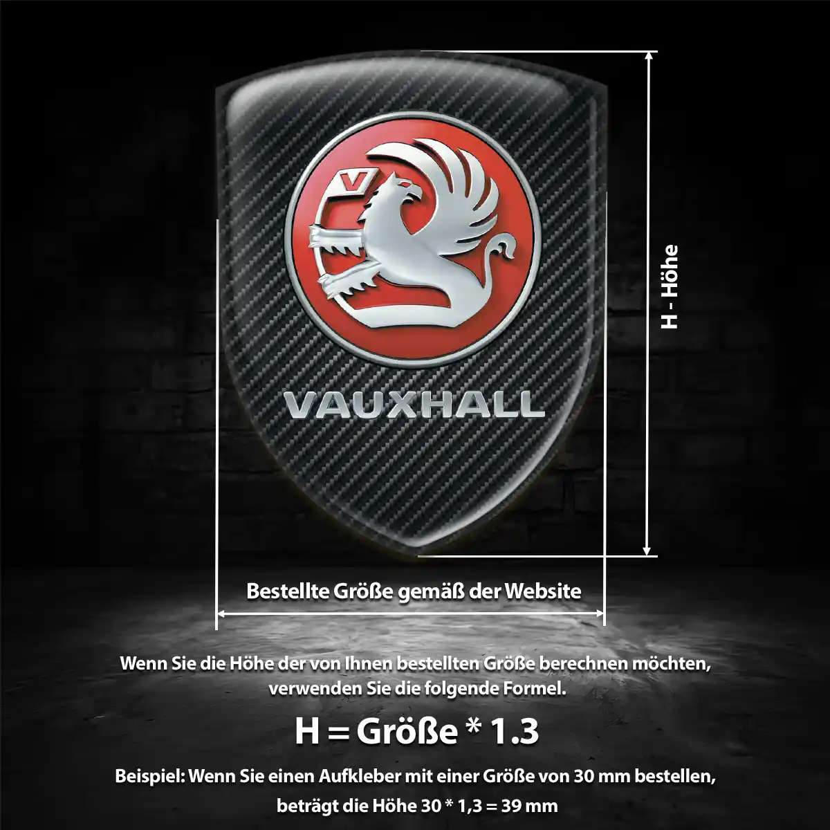 Vauxhall Emblem Aufkleber Wappen Interieurdesign