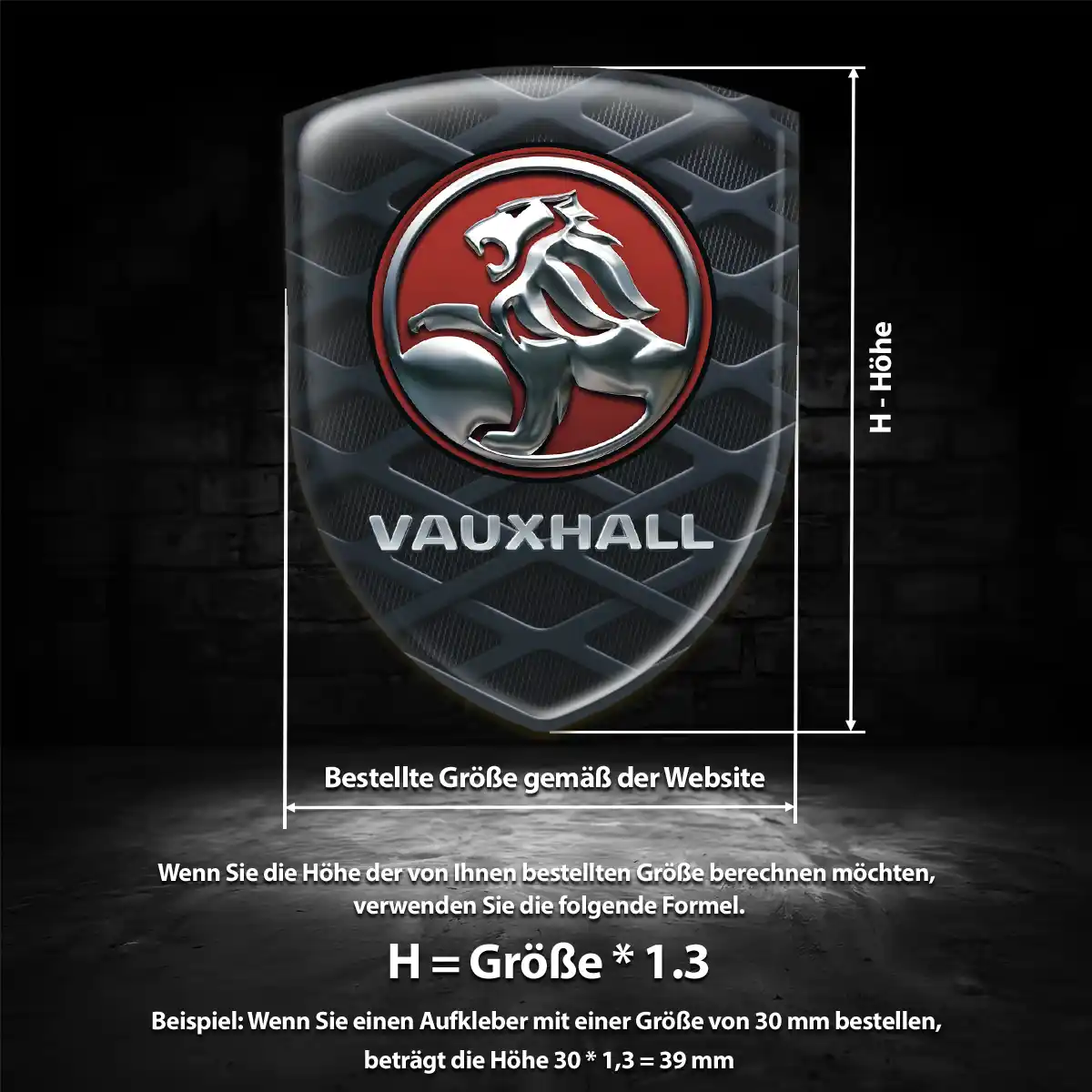 Vauxhall Emblem Aufkleber Wappen Markenedition